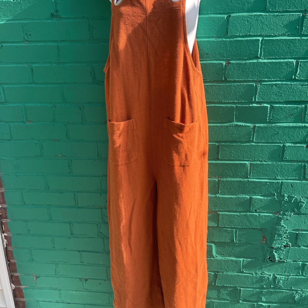 Madewell texture and threads cotton overalls